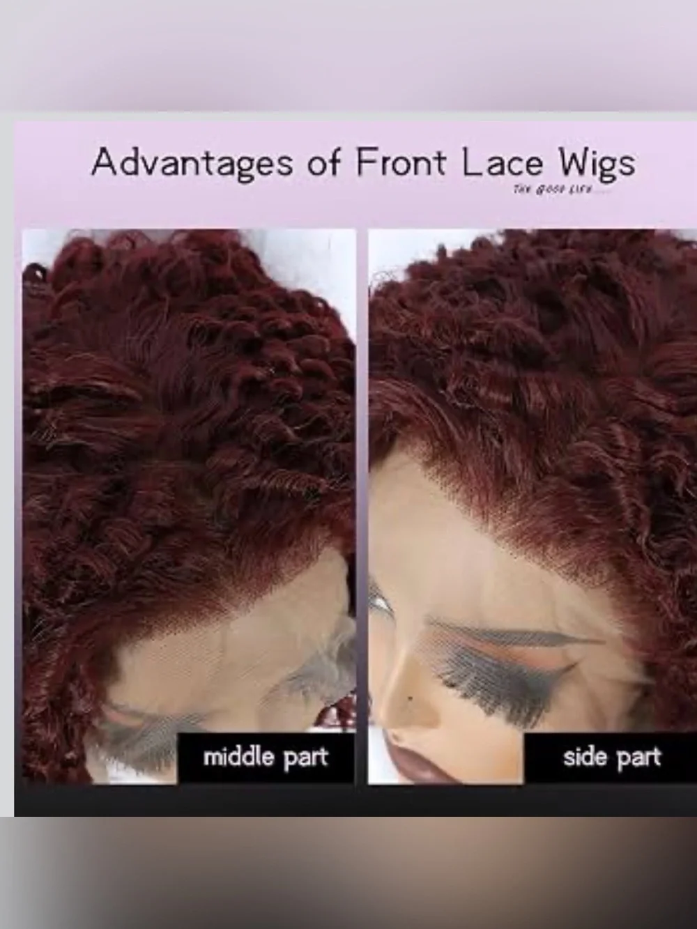 22” Curly Lace Front Wig, Synthetic Lace Front Wig